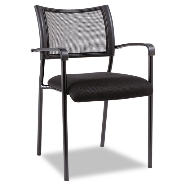 Alera Stacking Guest Chair, Black, PK2 ALEEK43ME10B